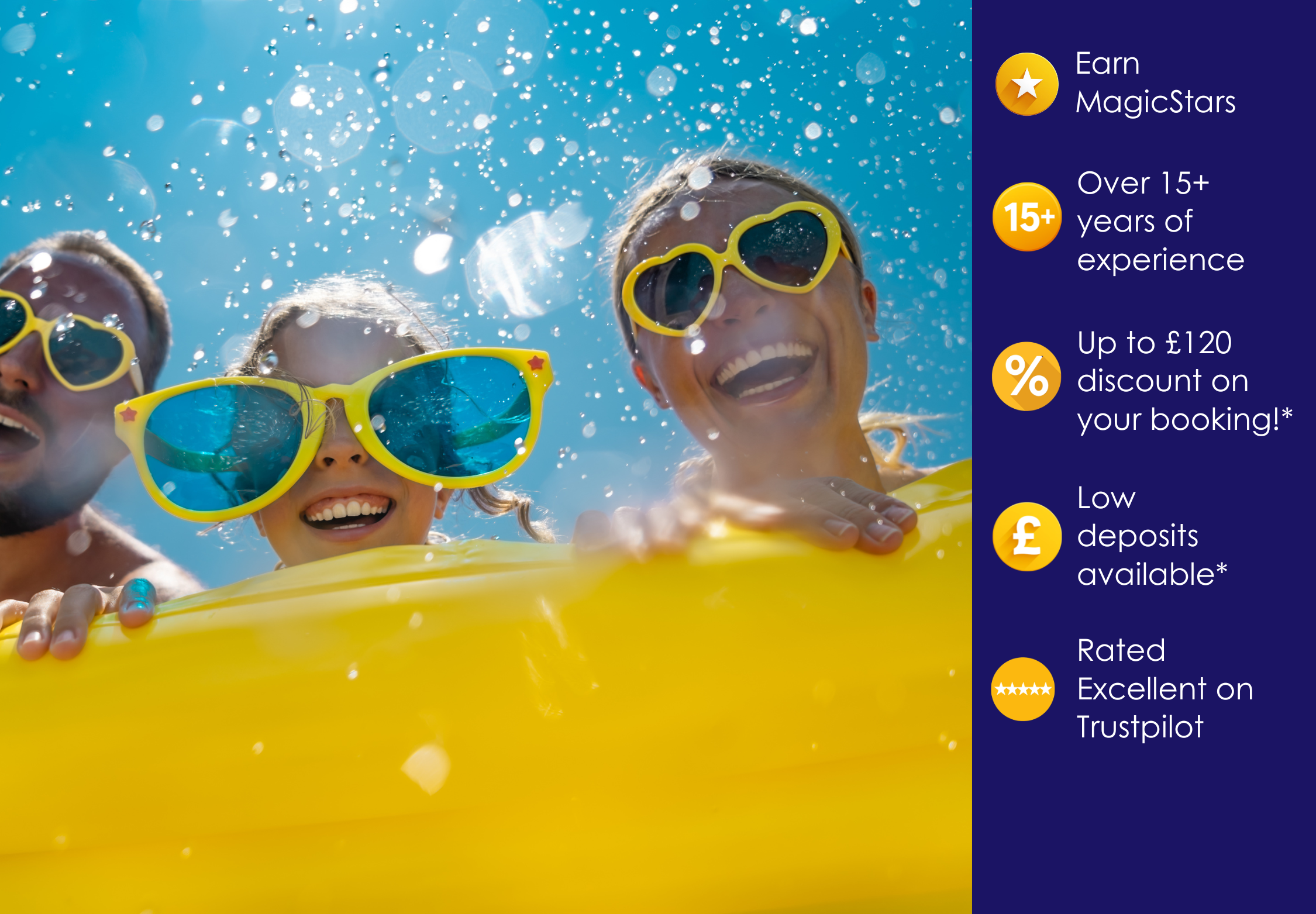 MagicBreaks Save up to £120 with code SUMMERSALE carousel banner